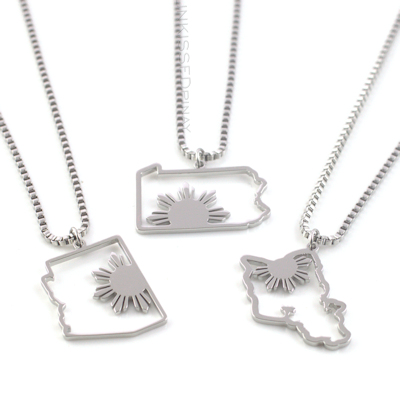 Filipino culture hometown state necklace