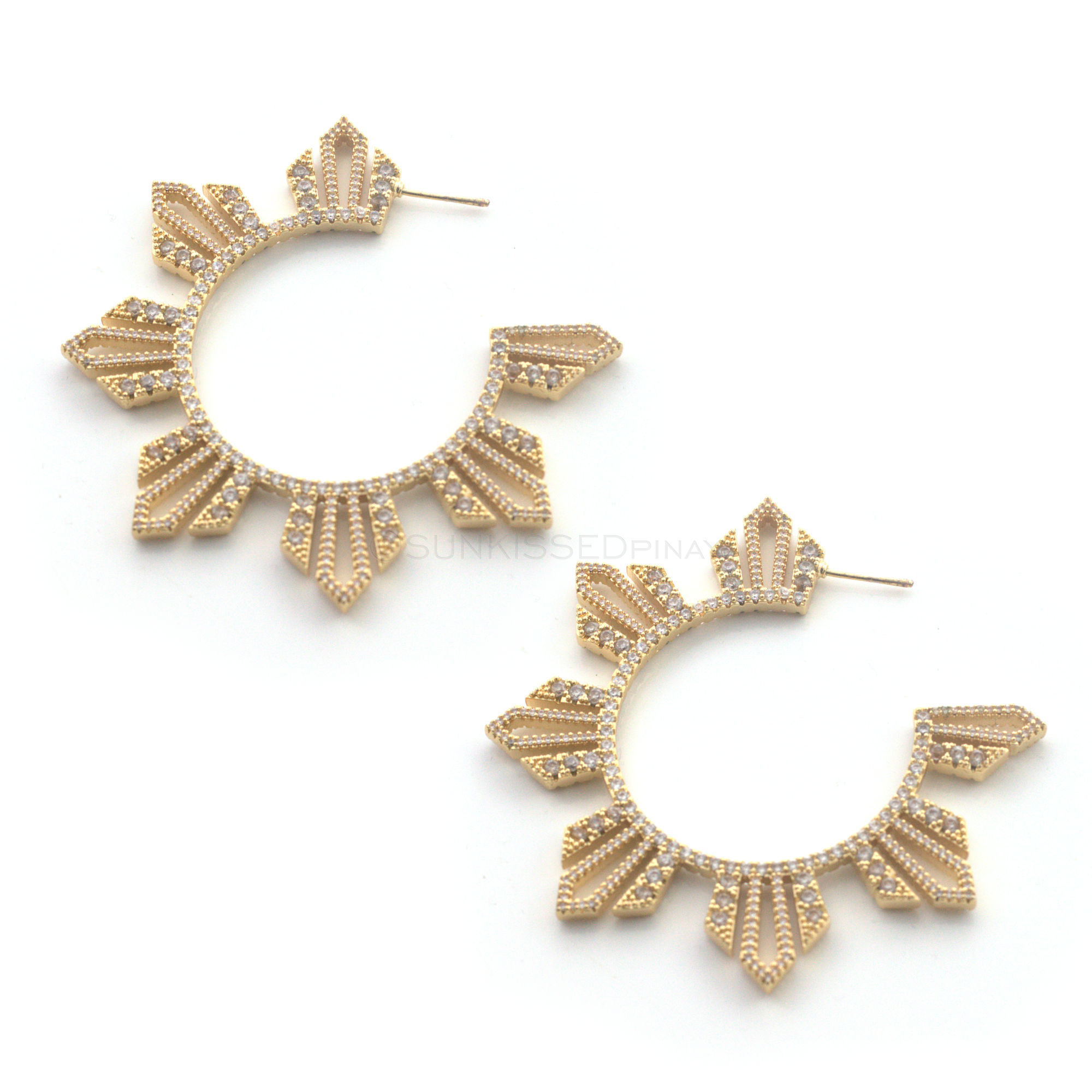 Crystal Araw hoop earrings