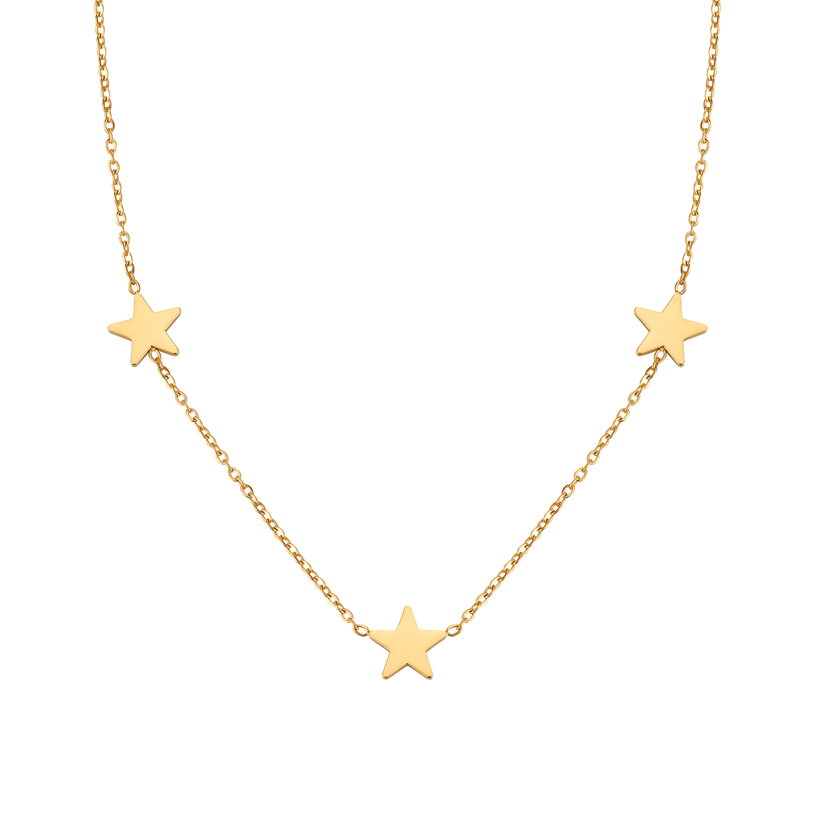 3 star layering necklace